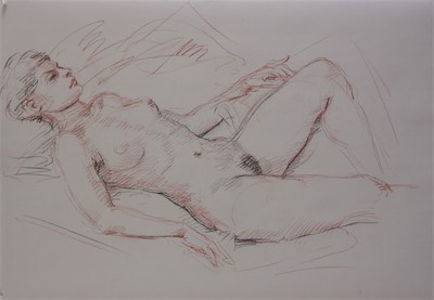untitled; chalk on paper, 70 x 100 cm, 2017