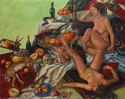 The Absinthe Drinkers; oil on canvas, 185 x 228 cm, 2007